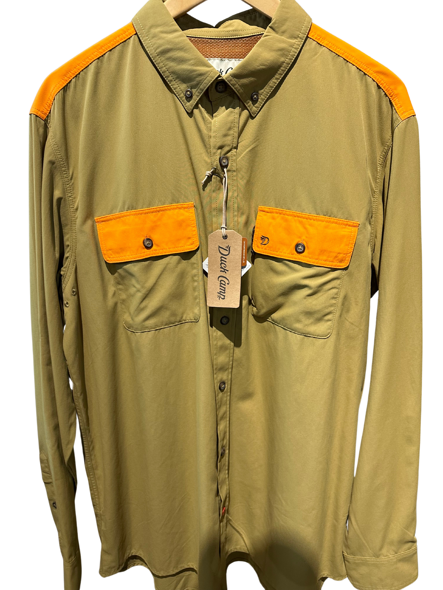 Lightweight Hunting Long Sleeve Shirt- Wheat/Blaze