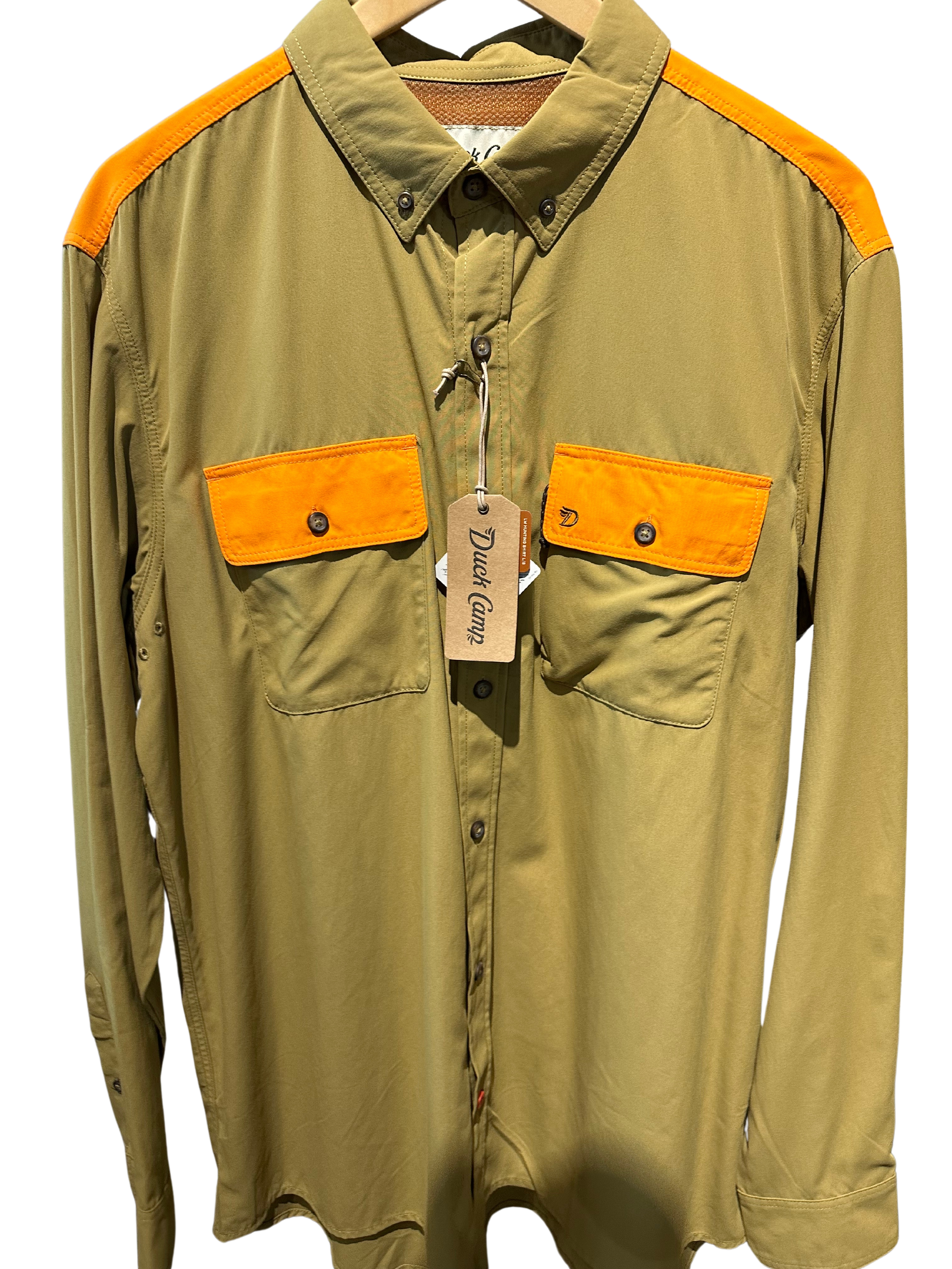 Lightweight Hunting Long Sleeve Shirt- Wheat/Blaze