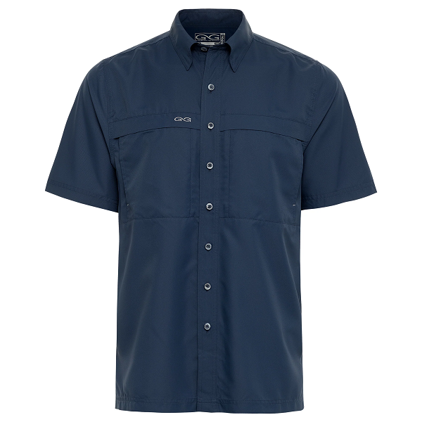 Relaxed MicroFiber Short Sleeve Shirt- Deep Water