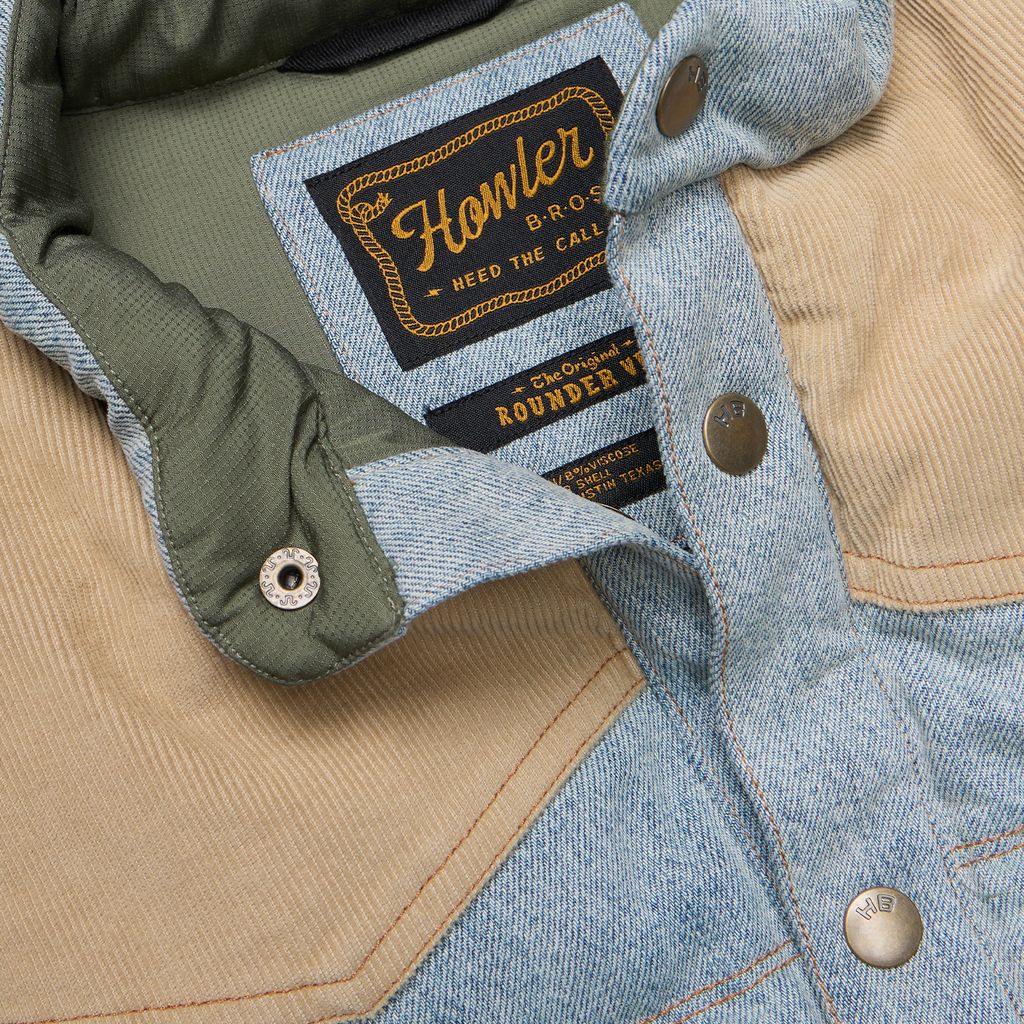 Denim Rounder Vest- Sky Denim/Dirt