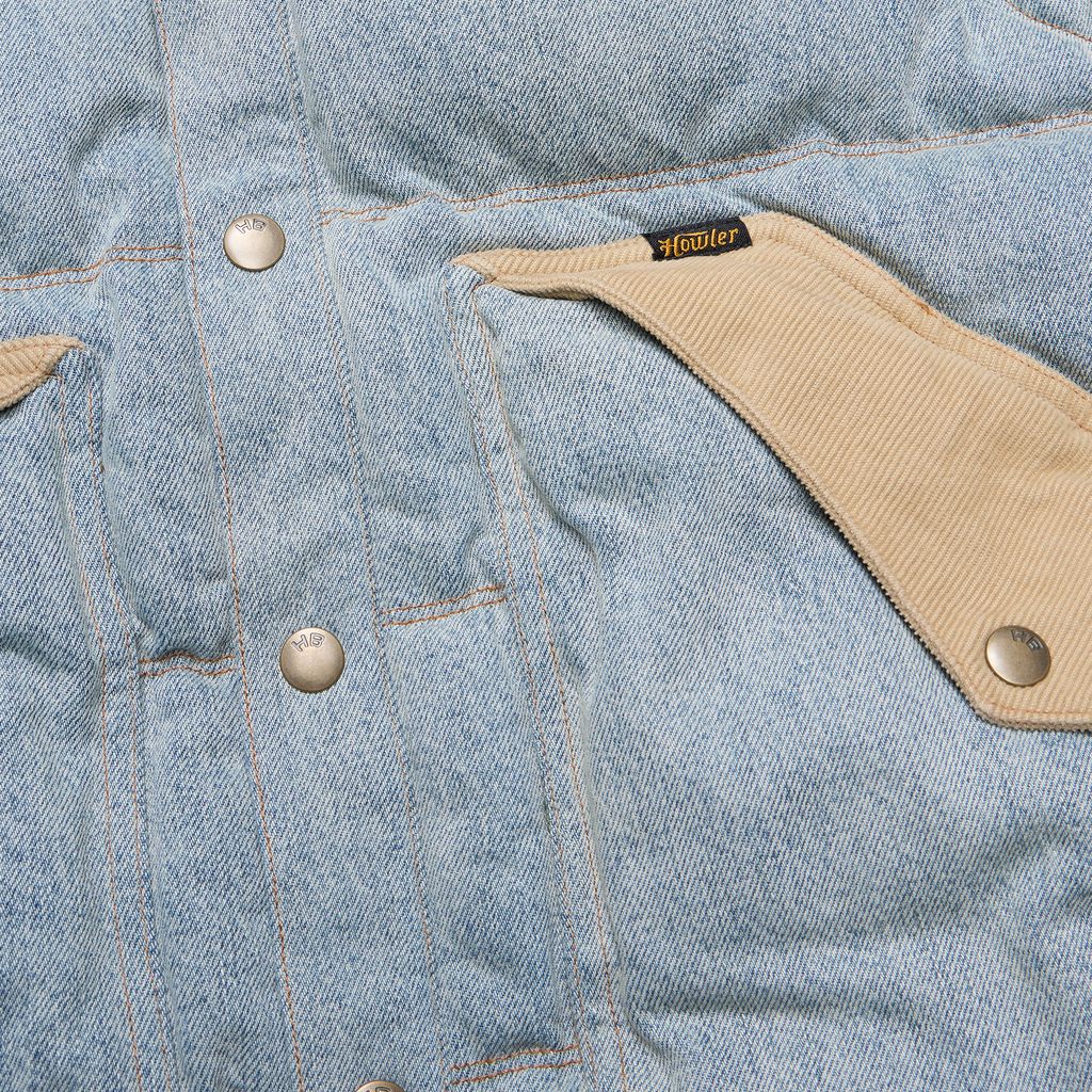 Denim Rounder Vest- Sky Denim/Dirt