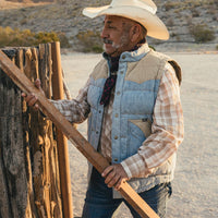 Denim Rounder Vest- Sky Denim/Dirt