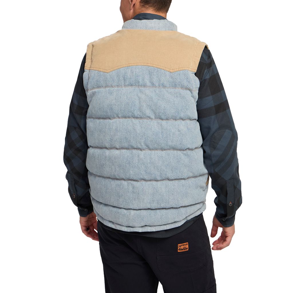 Denim Rounder Vest- Sky Denim/Dirt