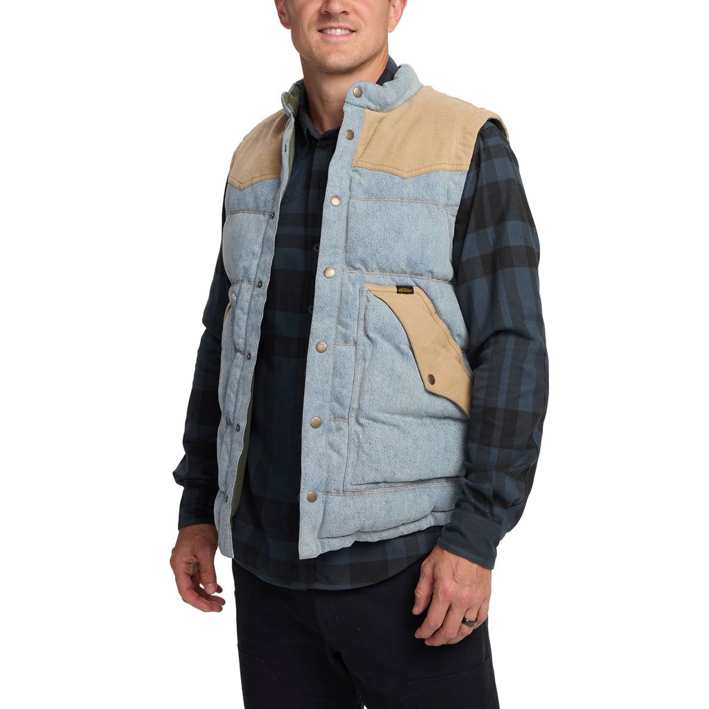 Denim Rounder Vest- Sky Denim/Dirt