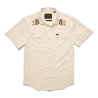 Crosscut Deluxe Short Sleeve Shirt- Flower Power/Off White Dobby