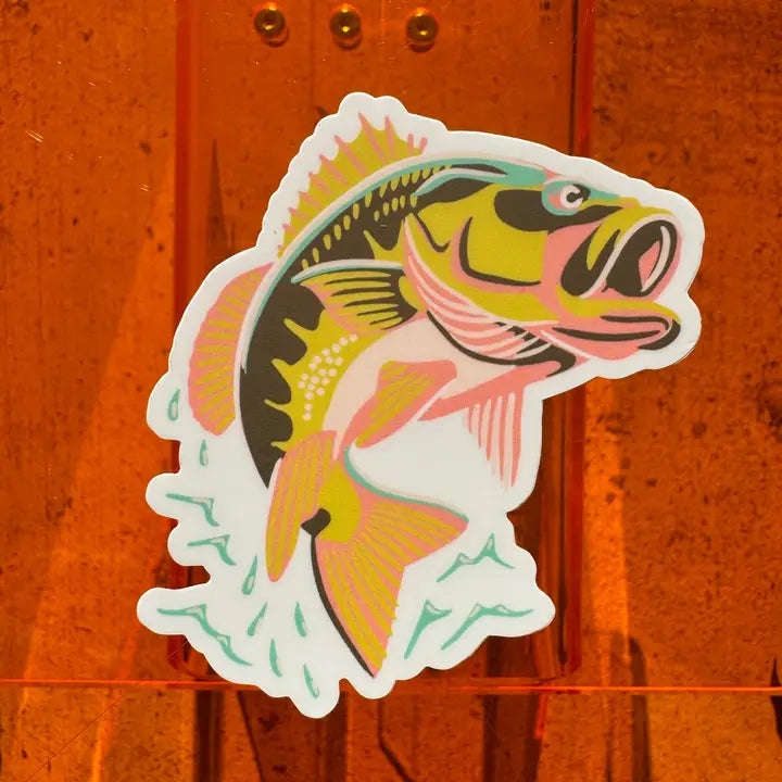 Leaping Bass Sticker