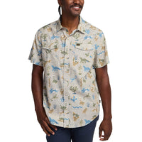 H Bar B Short Sleeve Snapshirt- Ecosistema/Sand