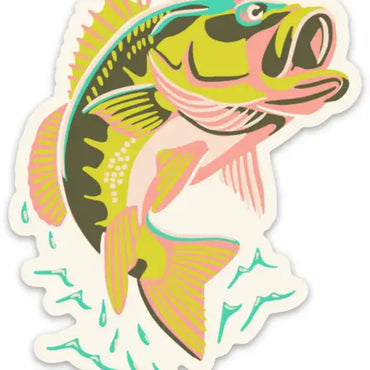 Leaping Bass Sticker