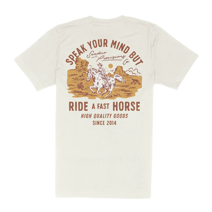 Fast Horse T-Shirt- Vintage White