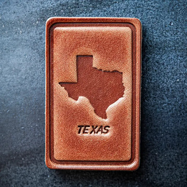 Texas Silhouette Leather Magnet
