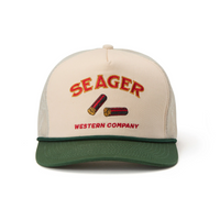 Gone Huntin' Hat- Cream/Green