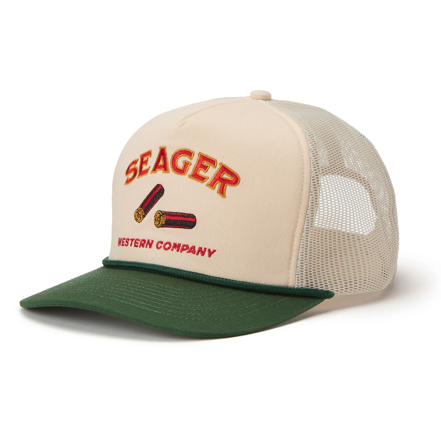 Gone Huntin' Hat- Cream/Green