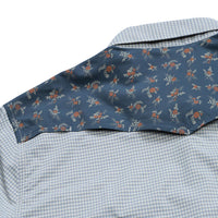 H Bar B Tech Long Sleeve Shirt- Rancher Floral Smoke Blue
