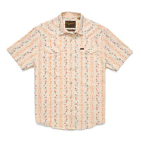 H Bar B Snapshirt- Hibiscus Ribbon/Riverbed Oxford