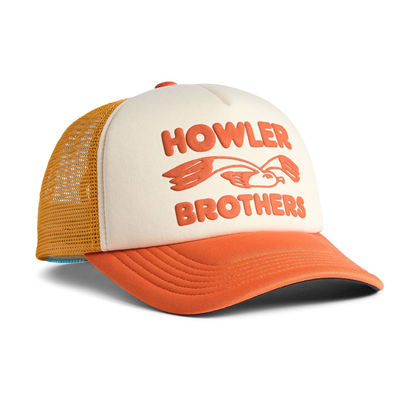 Lone Gull Foam Dome Snapback- Bold Orange