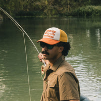 Lone Gull Foam Dome Snapback- Bold Orange