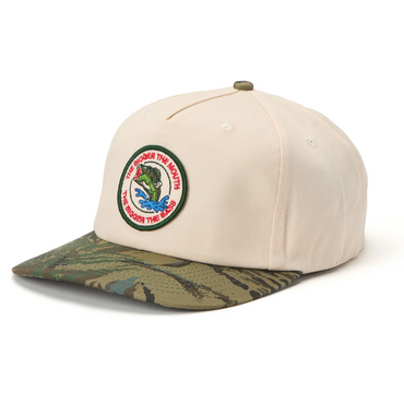 I'm Hooked Snapback- Cream/Camo