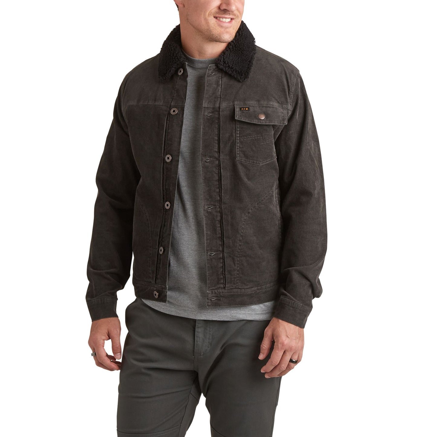 Fuzzy Depot Jacket-Faded Black Corduroy