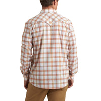 H Bar B Tech Longsleeve: Leon Plaid- Clay