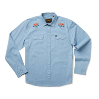 Crosscut Deluxe Snapshirt- Poppies