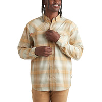 Matagorda Long Sleeve: Evans Plaid- Terra