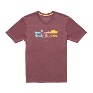 Howler Arroyo Fade T-shirt- Plum Wine