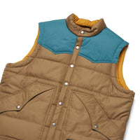 Rounder Vest- Capers/Dark Teal