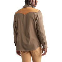 Stockman Stretch Snapshirt- Cocodrillo/Duck Brown