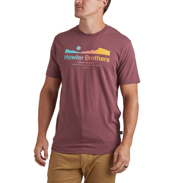 Howler Arroyo Fade T-shirt- Plum Wine