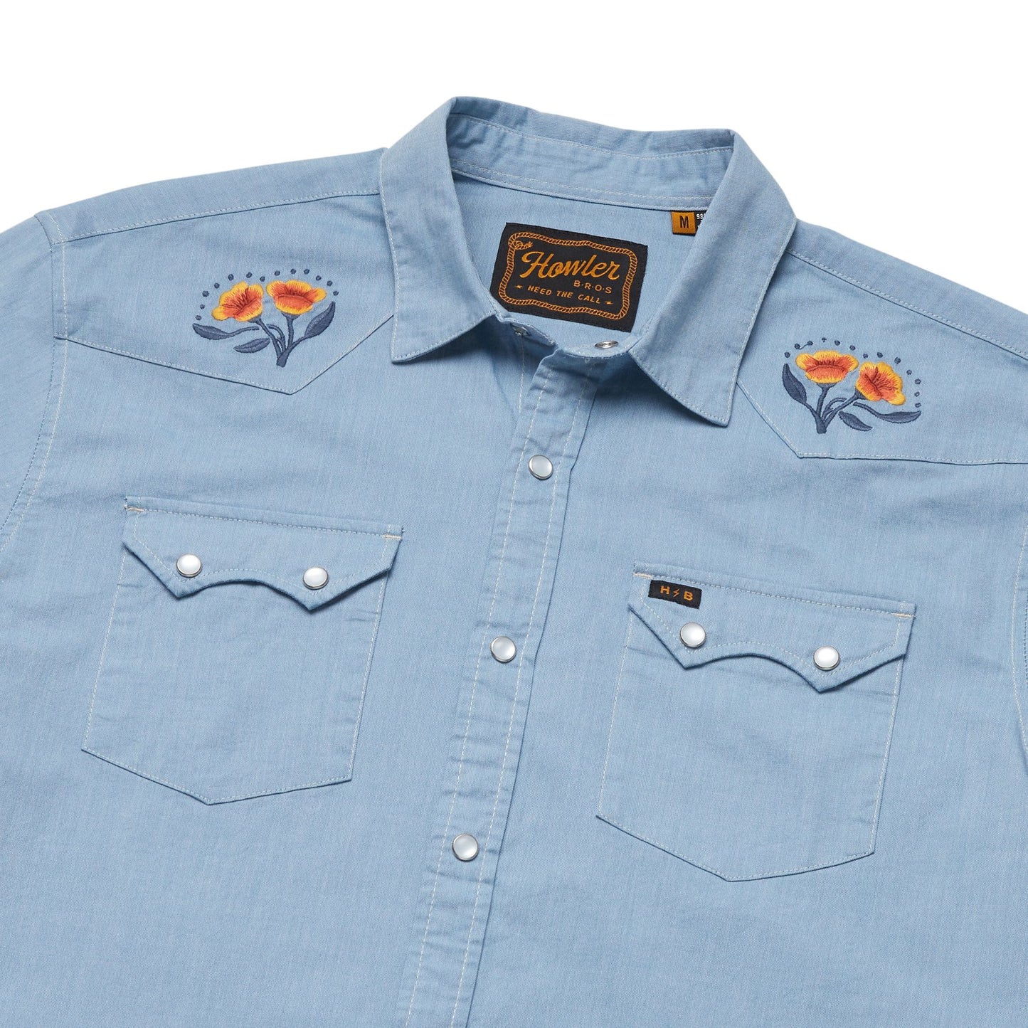 Crosscut Deluxe Snapshirt- Poppies