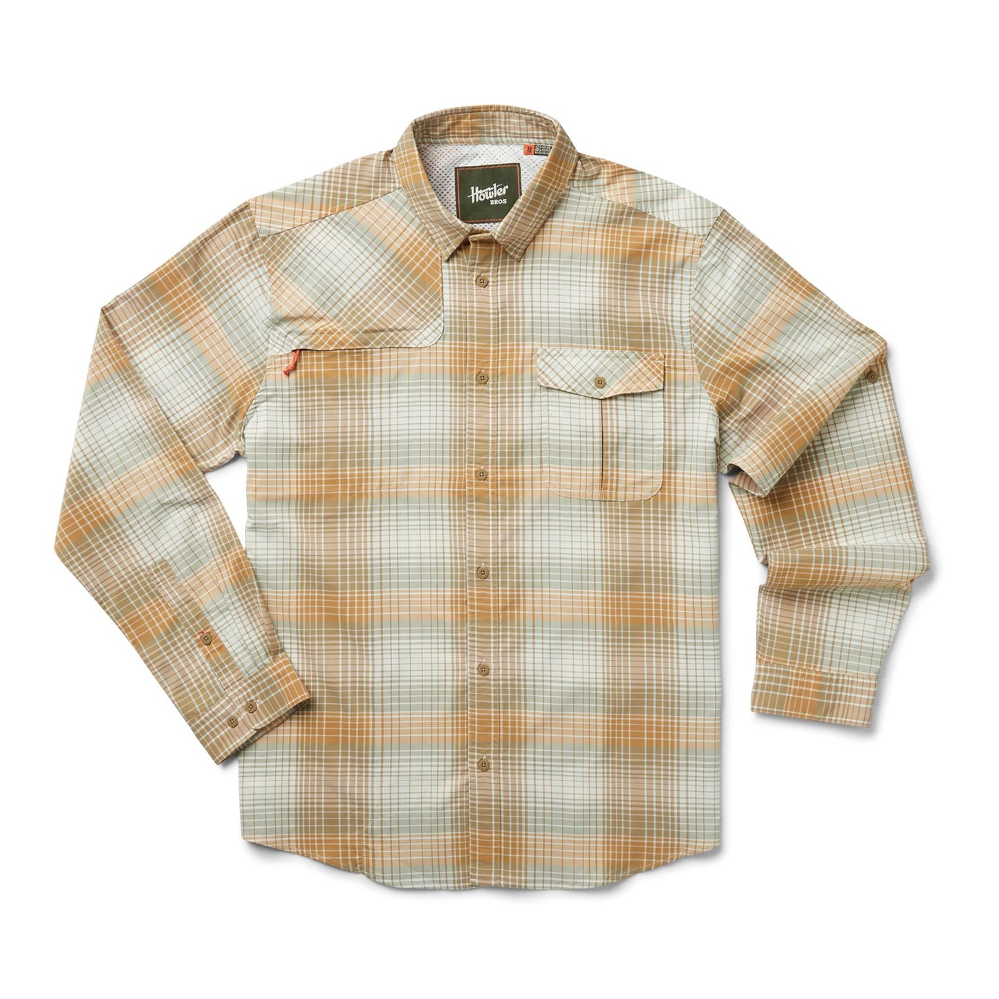 Matagorda Long Sleeve: Evans Plaid- Terra