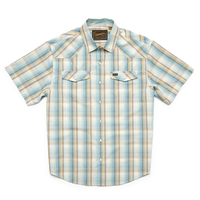 H Bar B Snapshirt- Isley Plaid- Seafoam