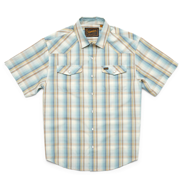 H Bar B Snapshirt- Isley Plaid- Seafoam