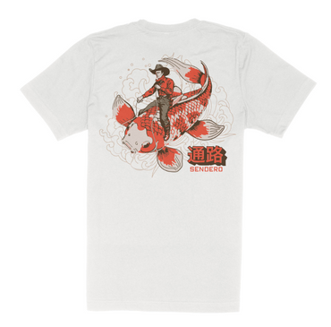 Koi Bronc T-Shirt- Vintage White