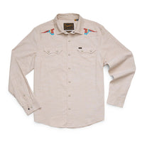 Crosscut Deluxe Long Sleeve Shirt- Parrot Patrol: Dune Chambray