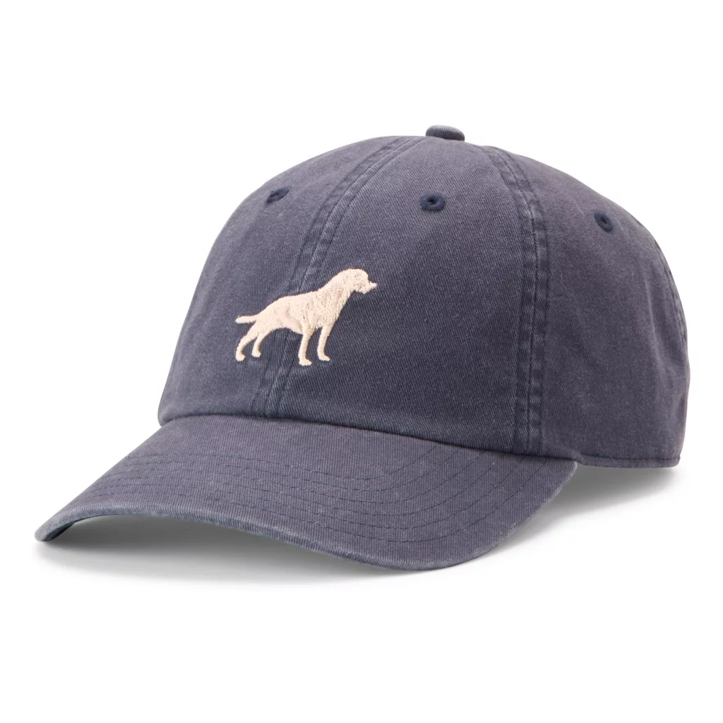 Embroidered Lab Ball Cap- Navy