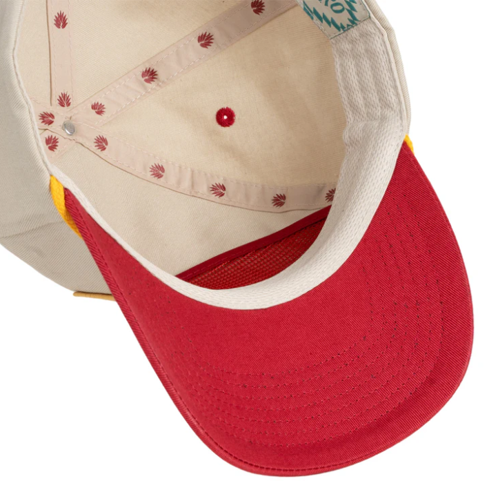 Retro Logo Hat- Cream/Maroon