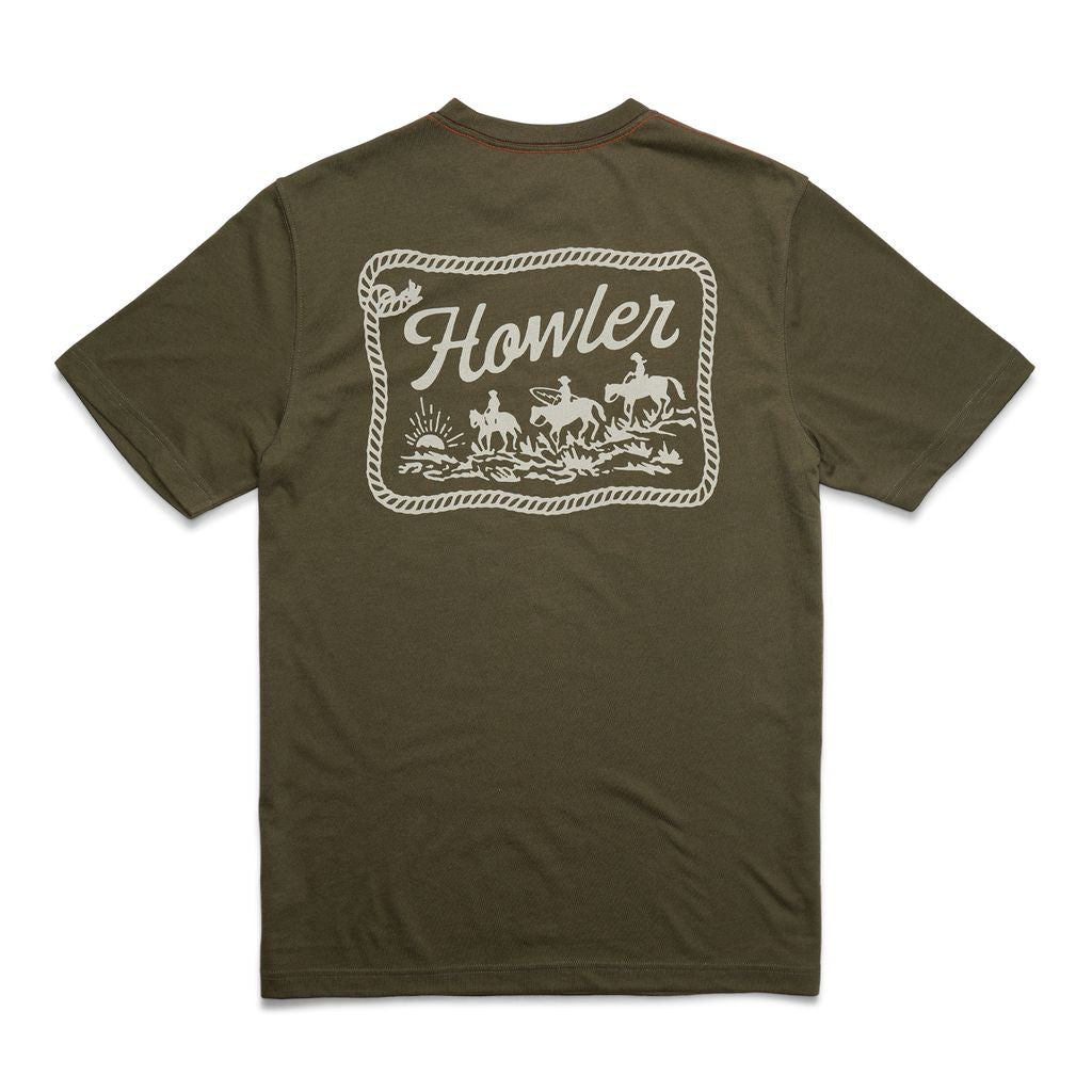 Howler Posse T-Shirt- Dark Olive