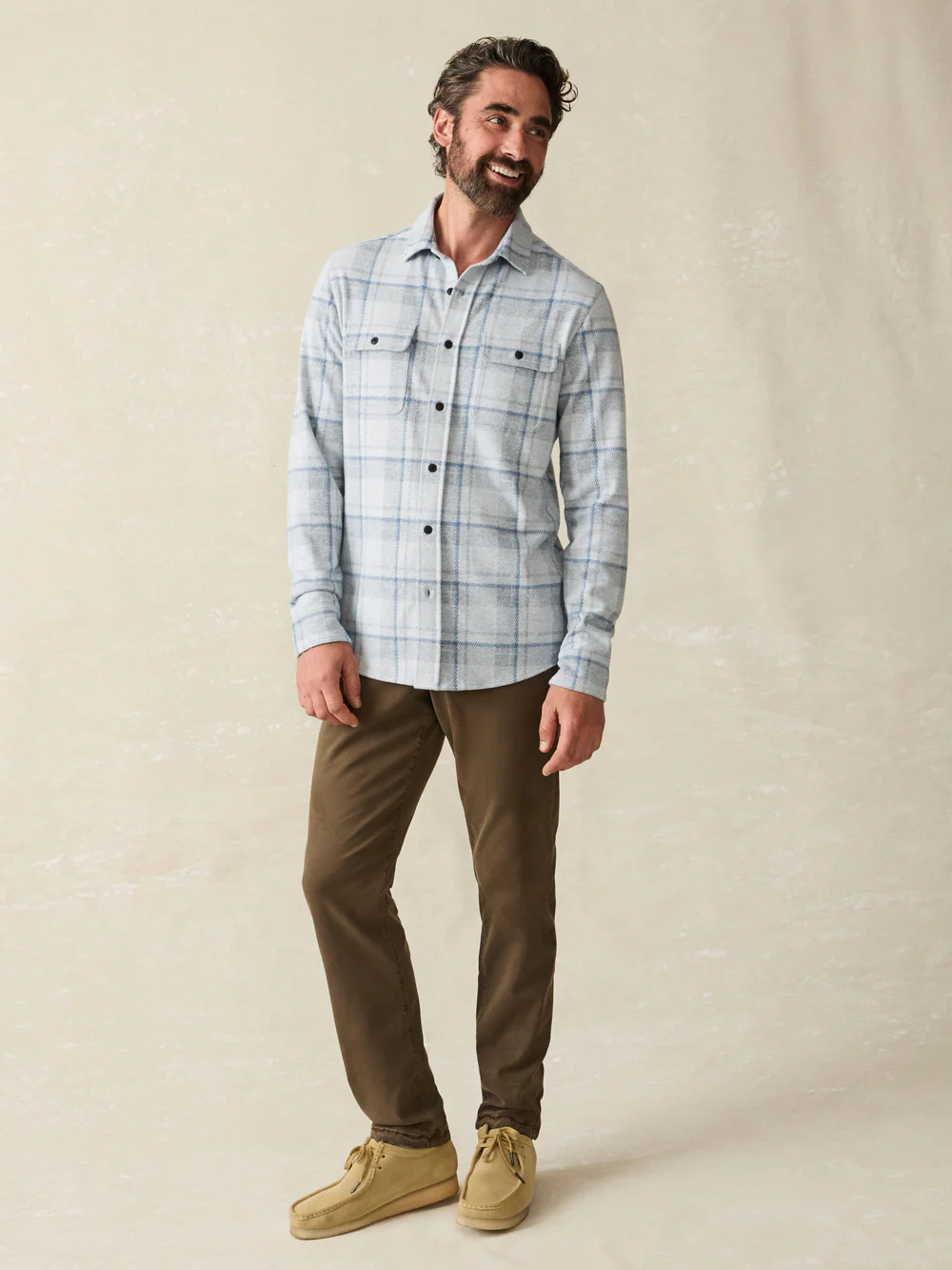 Legend Sweater Shirt- Maine Sky Plaid