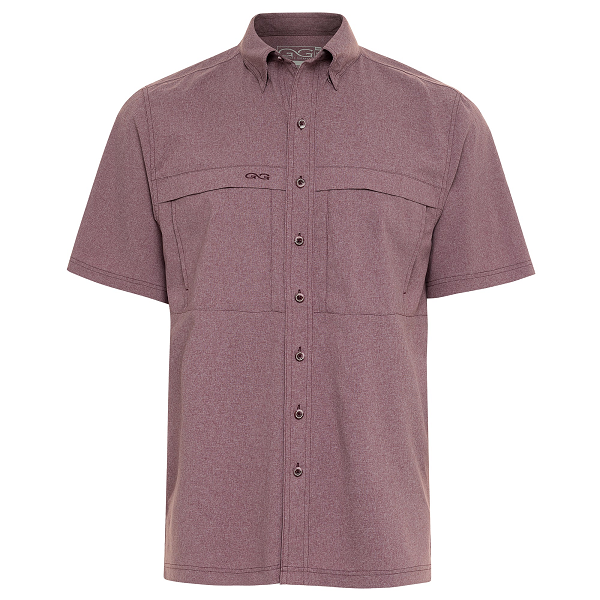 Relaxed MicroTek Short Sleeve Shirt- Maroon