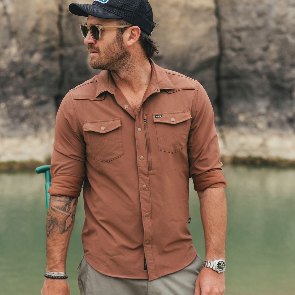 Emerger Tech Long Sleeve Shirt- Mink Brown