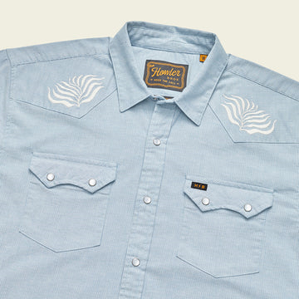 Crosscut Deluxe Seagrass Shortsleeve-Faded Blue Microstripe