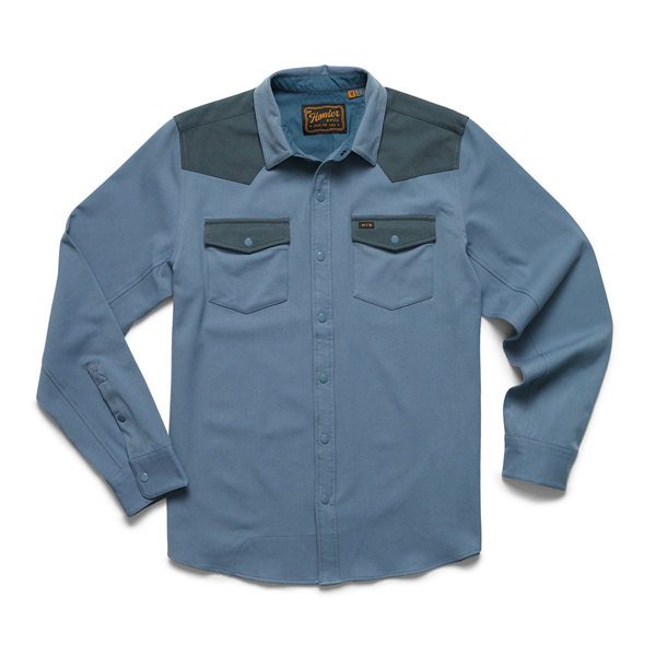 Stockman Stretch Snapshirt- Mirage Blue