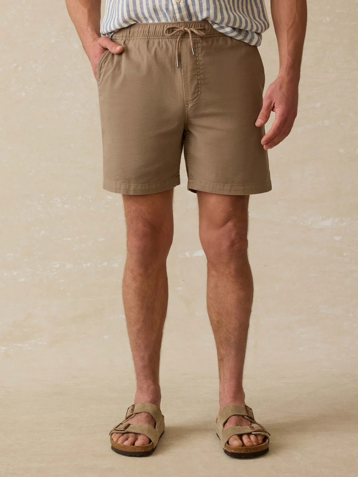 Essential Drawstring Shorts- Mountain Cliff