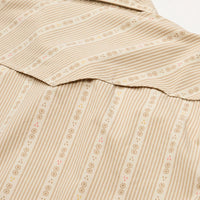 H Bar B Tech Long Sleeve Shirt- Mosquero Stripe/Brown Rice