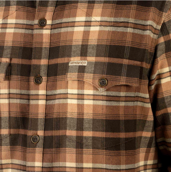 Moab Flannel Shirt- Brown/Black