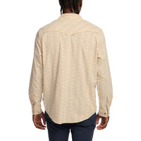 H Bar B Tech Long Sleeve Shirt- Mosquero Stripe/Brown Rice