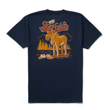 Tipsy Moose T-Shirt- Navy