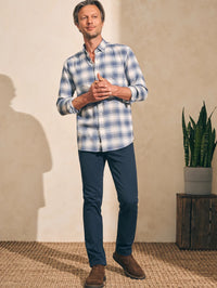 The All Time Shirt- Navy Cream/Shadow Plaid