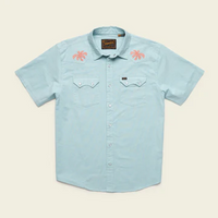 Crosscut Deluxe Fronds Shortsleeve-Nile Blue